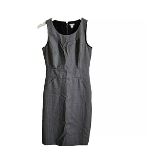 J.crew Gray Wool Blend Gray Shift Dress Sleeveless Work Career 2